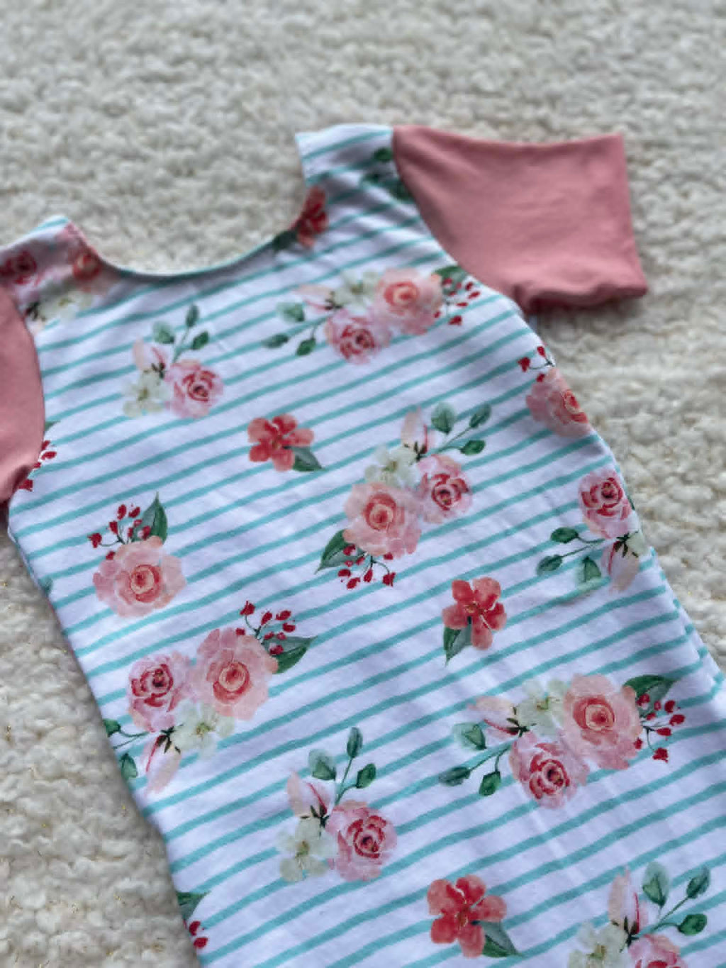 Floral and pink child size 8 leotard