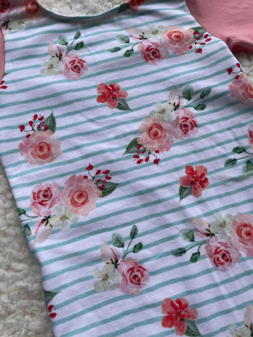 Floral and pink child size 8 leotard