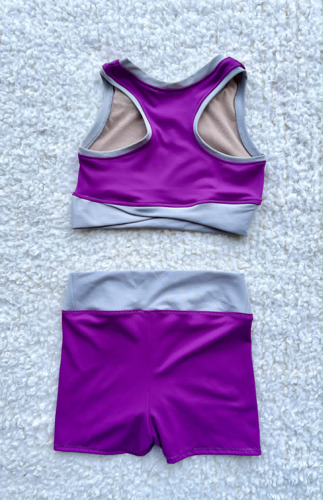 Dahlia crop top and crossover shorts child size 10