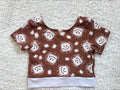 Snowman Hot Chocolate Crop Top child 10/12