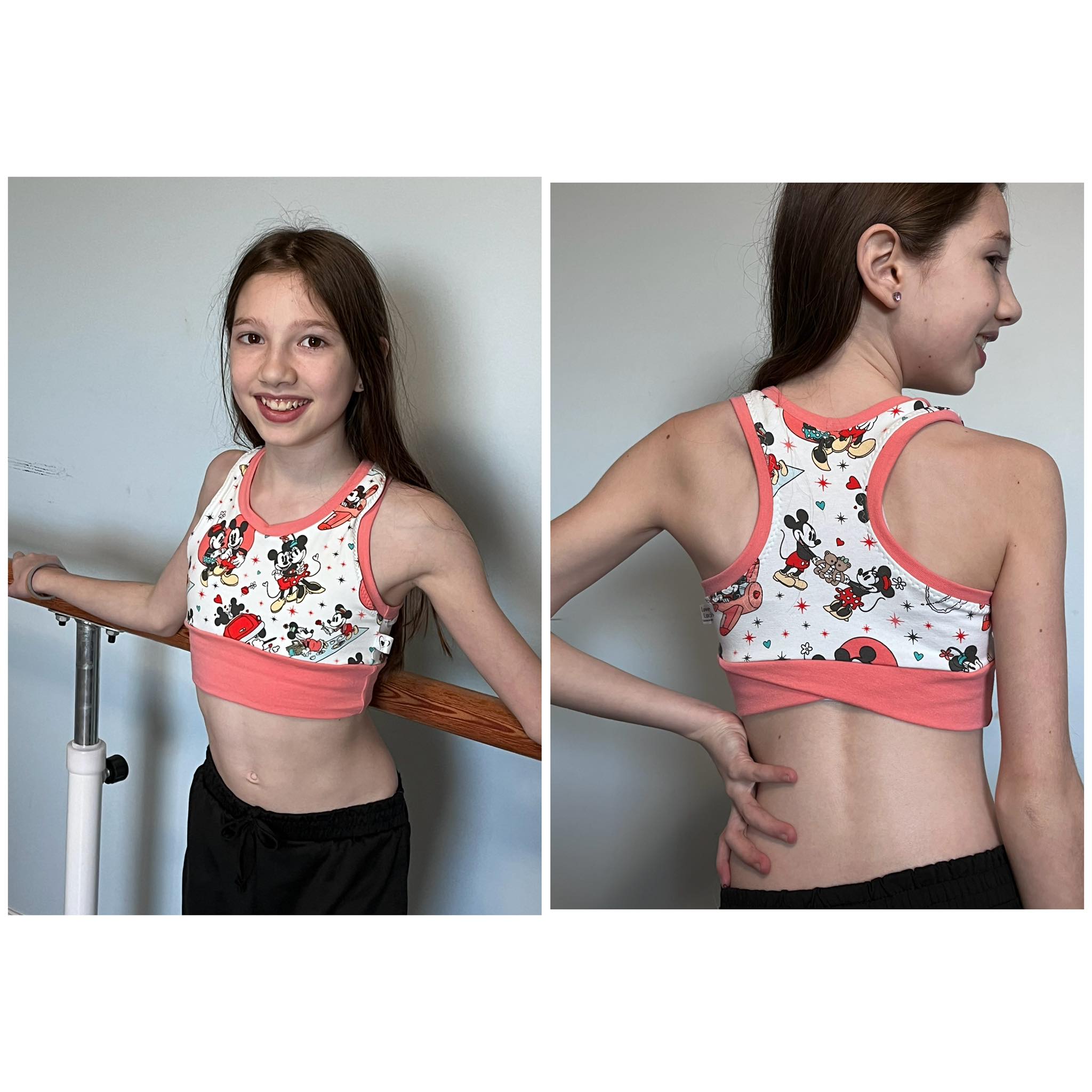 Mouse Love Crop Top child size 8