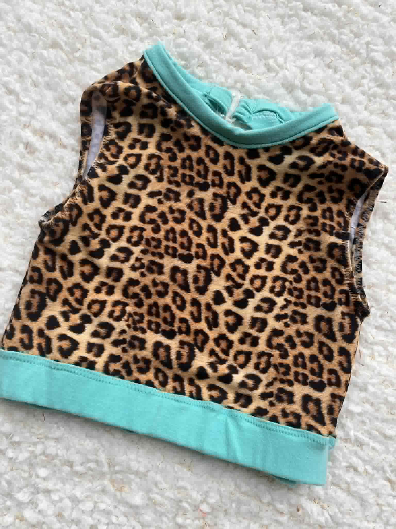 Cheetah crop top child size 8