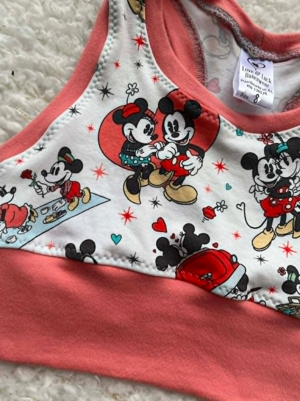 Mouse Love Crop Top child size 8
