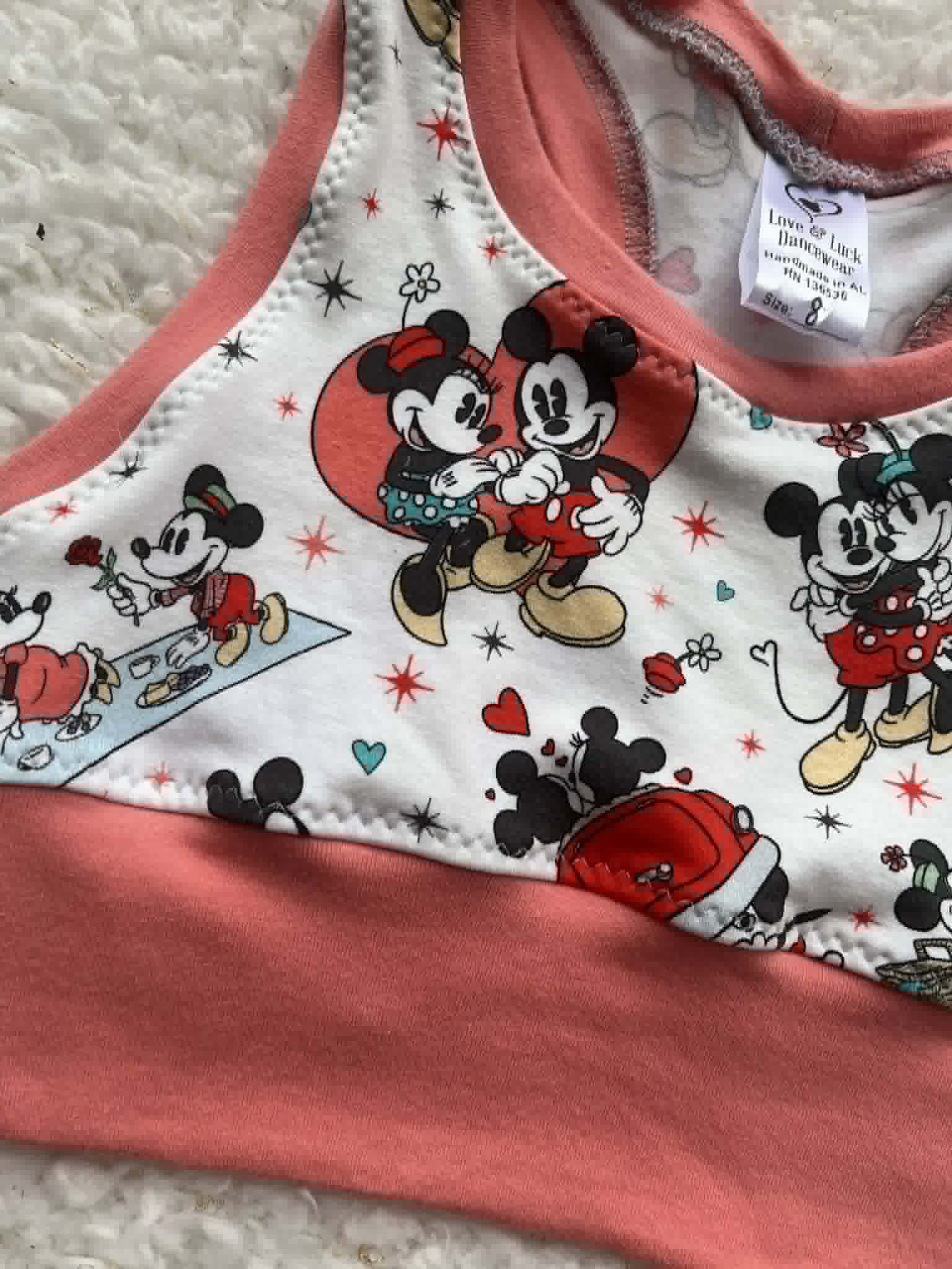Mouse Love Crop Top child size 8