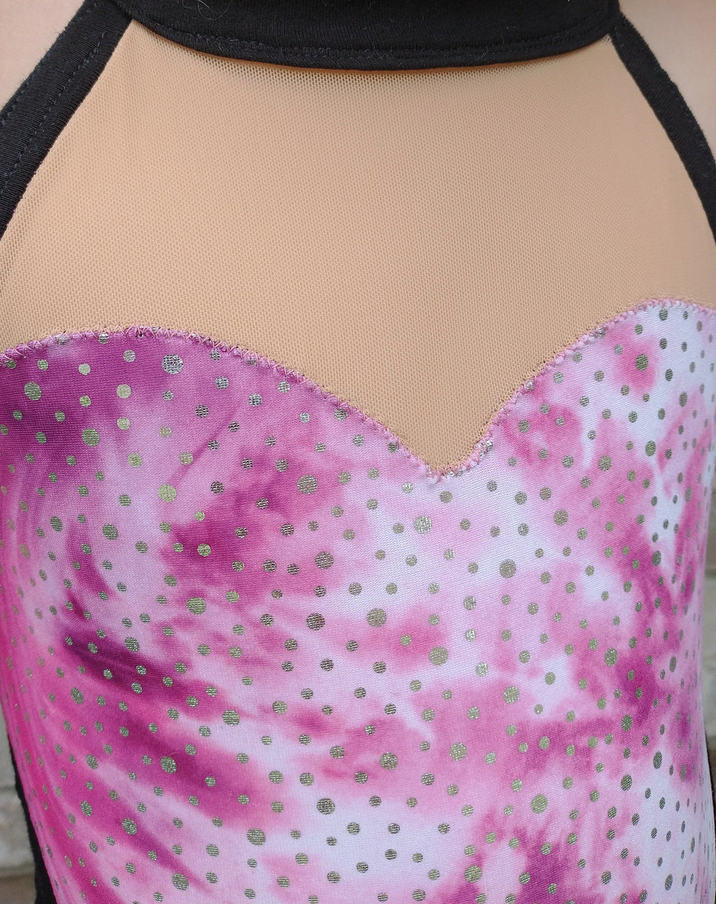 Pink heart leotard child size 8