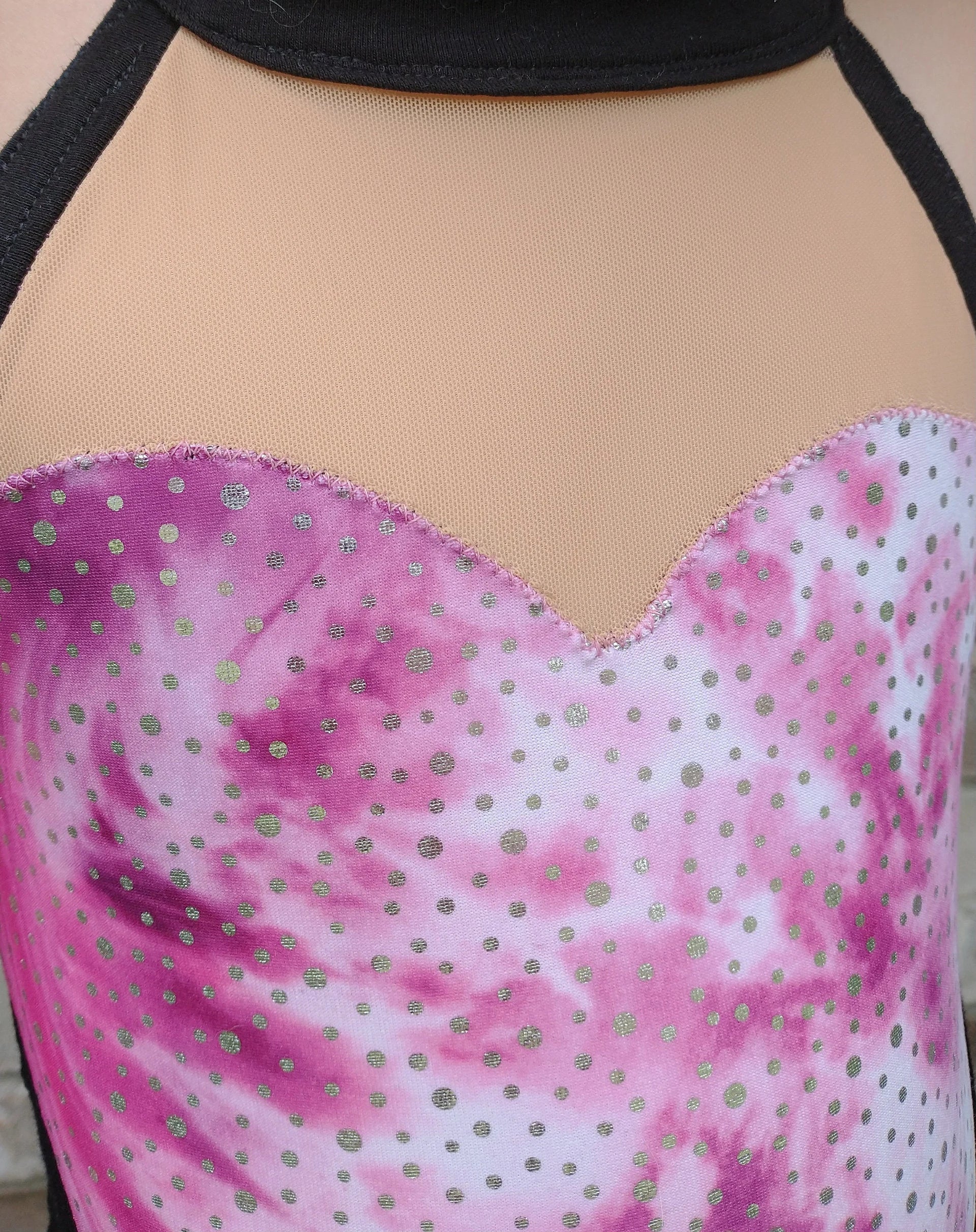Pink heart leotard child size 8