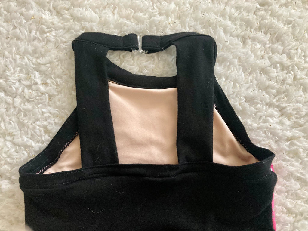 Pink heart leotard child size 8