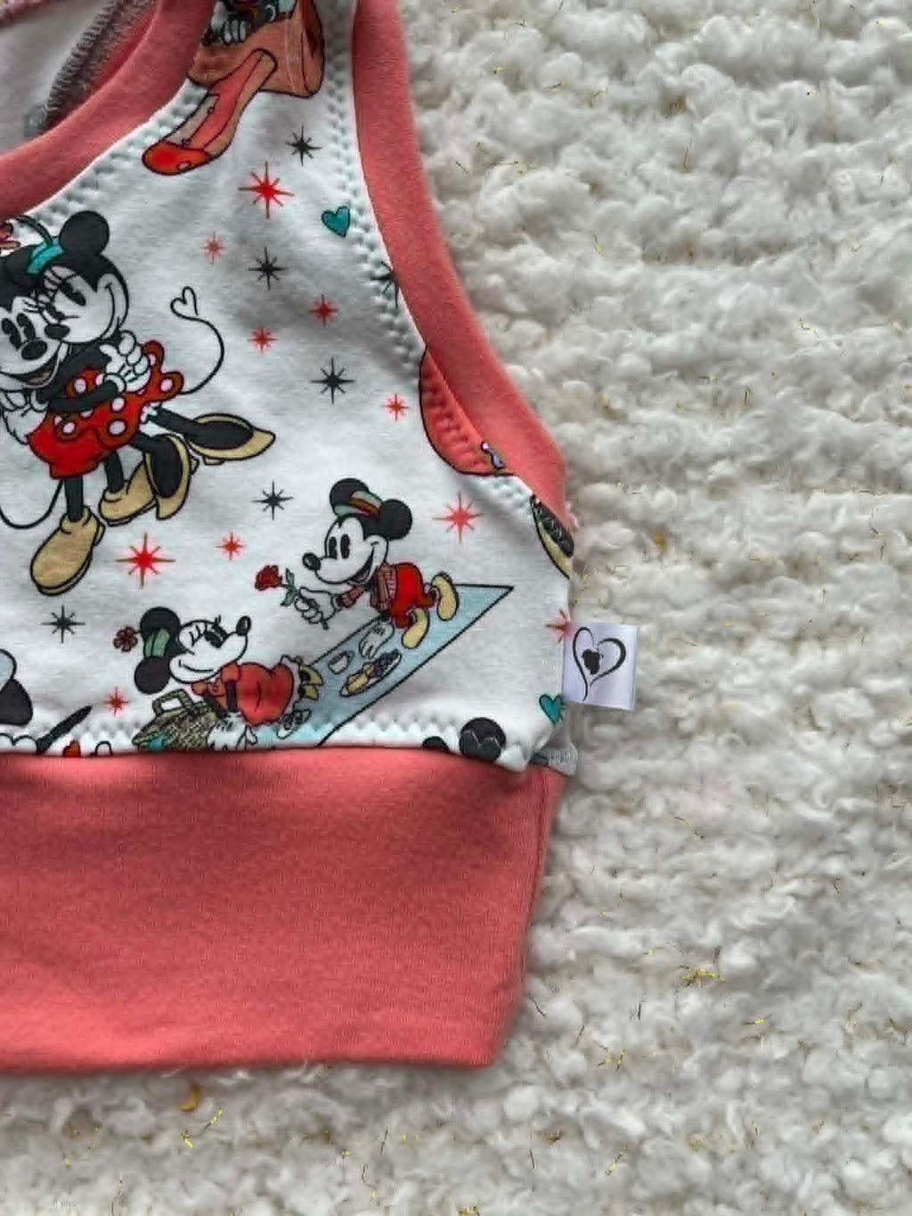 Mouse Love Crop Top child size 8